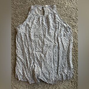 Elegant Blue and White Women's Top